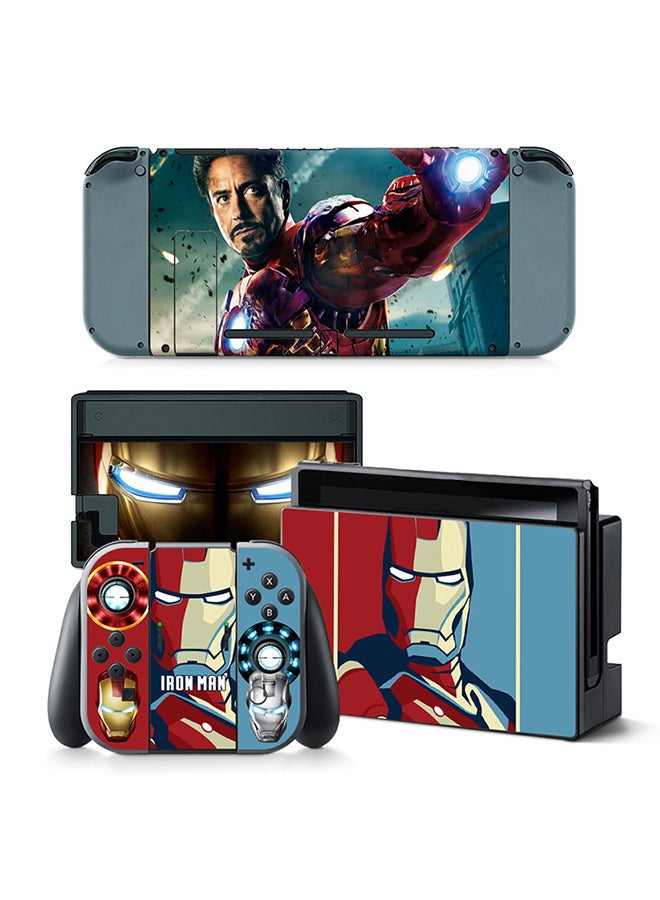 Vinyl Decal Console and Controller Decal Sticker Set For Nintendo Switch Iron Man