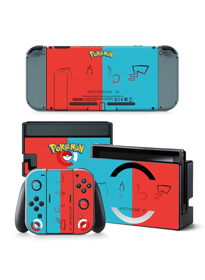 Vinyl Decal Console and Controller Decal Sticker Set For Nintendo Switch Pokemon 