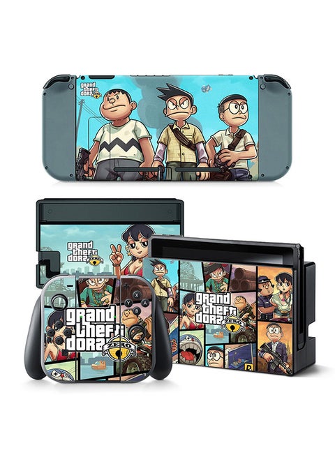Console and Controller Decal Sticker Set For Nintendo Switch Doraemon