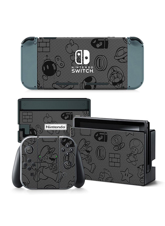 Vinyl Decal - Console and Controller Decal Sticker Set For Nintendo Switch Mario - Image 1