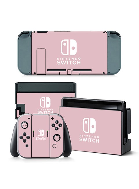 Console and Controller Decal Sticker Set For Nintendo Switch Pink Sand
