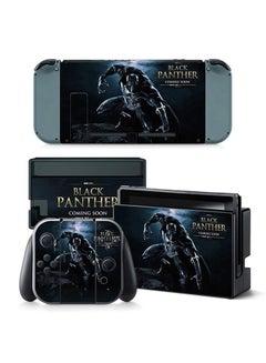 Console and Controller Decal Sticker Set For Nintendo Switch Black Panther
