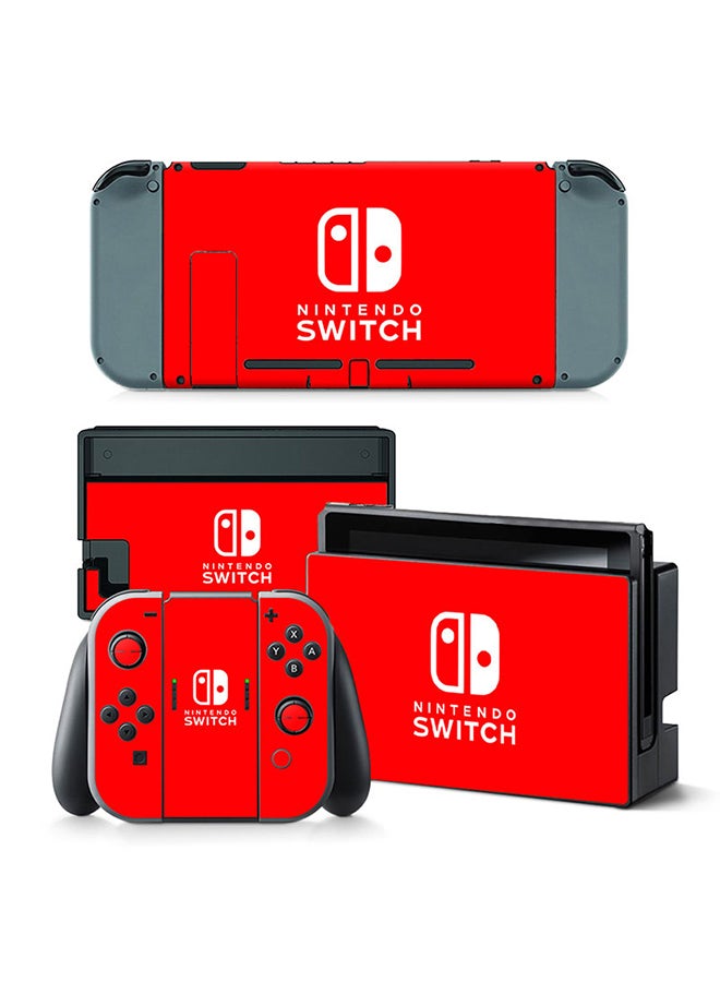 Console and Controller Decal Sticker Set For Nintendo Switch Red
