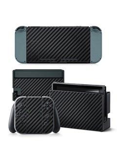 Console and Controller Decal Sticker Set For Nintendo Switch Carbon Black