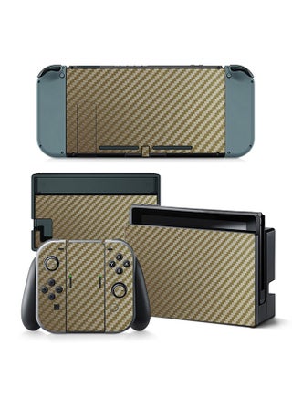 Console and Controller Decal Sticker Set For Nintendo Switch Carbon Gold - v1628674411/N49526177A_1