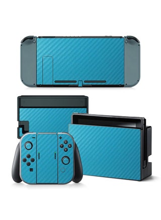 Console and Controller Decal Sticker Set For Nintendo Switch Carbon Blue - v1628674411/N49526181A_1