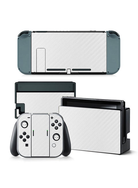 Console and Controller Decal Sticker Set For Nintendo Switch Carbon White