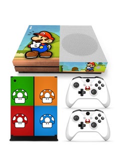 Console and Controller Decal Sticker Set For Xbox One S Super Mario