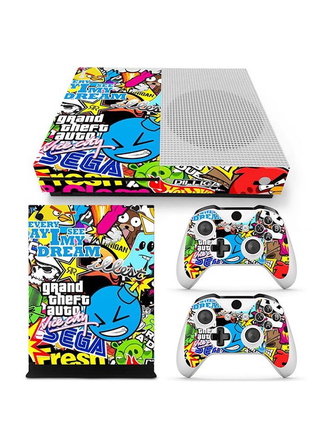 Vinyl Decal - Console and Controller Decal Sticker Set For Xbox One S Grand Theft Auto - Image 1