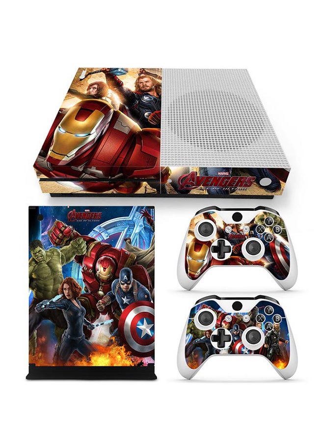 Vinyl Decal - Console and Controller Decal Sticker Set For Xbox One S Marvel Revengers - Image 1