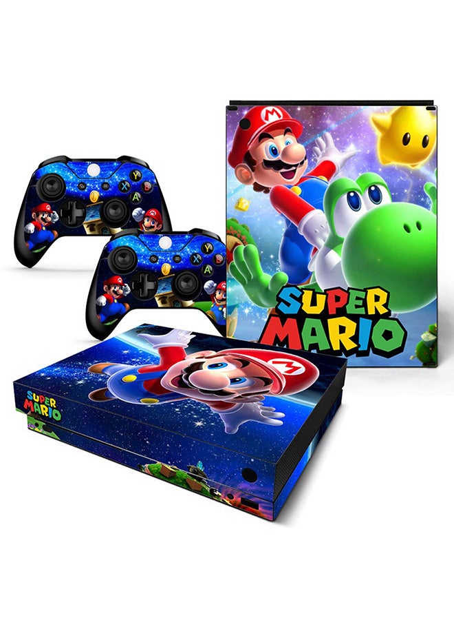 Vinyl Decal - Console and Controller Decal Sticker Set For Xbox One X Super Mario - Image 1