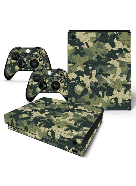 Console and Controller Decal Sticker Set For Xbox One X Camouflage