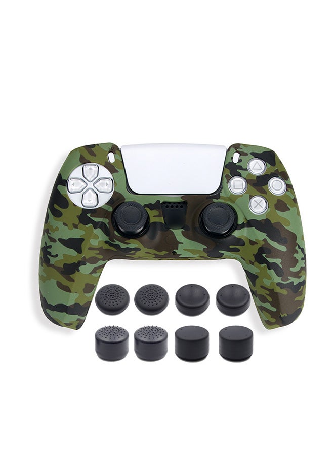 Vinyl Decal - Soft Silicone Protective Cover for Sony PS5 Controller with 8 Piece Thumb Grip Cap - Image 1