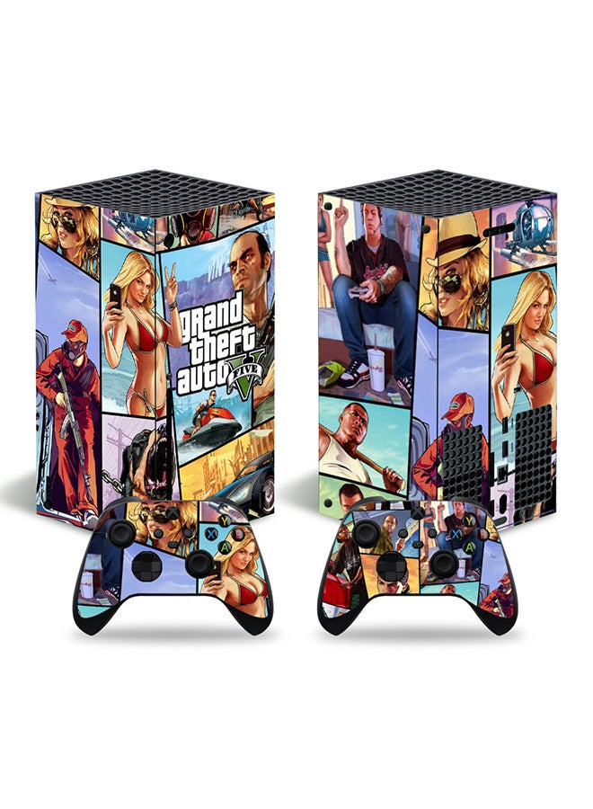 Console and Controller Decal Sticker Set For Xbox Series X Grand Theft Auto
