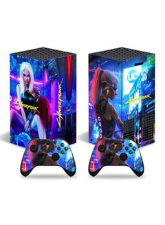 Console and Controller Decal Sticker Set For Xbox Series X Cyber punk