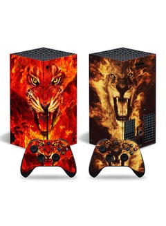 Console and Controller Decal Sticker Set For Xbox Series X Tiger Lion