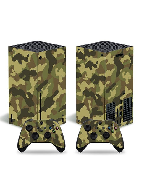 Console and Controller Decal Sticker Set For Xbox Series X Camouflage