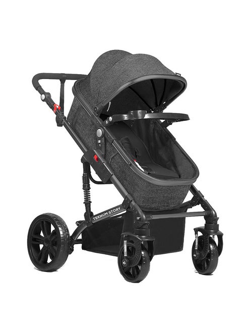 3 In 1 Pram Stroller - Space Grey