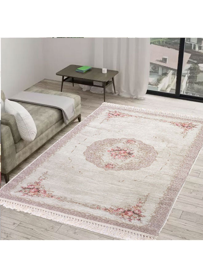 REGAL IN HOUSE Rectangular Soft Touch Carpet Pink 300x190cm - Image 3