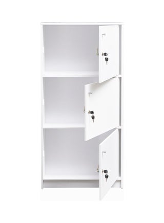 3-Tier Storage Cabinet With Doors For Home and Office White - v1628674970/N49977928A_1
