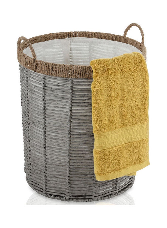 homes r us - Rope Storage Hamper Grey 43x46cm - Image 1