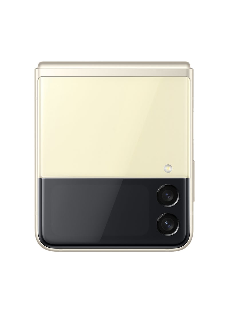 سامسونج هاتف جالاكسي Z فليب 3 بشريحة واحدة وذاكرة رام 8 جيجابايت وذاكرة داخلية 128 جيجابايت ويدعم تقنية 5G بلون كريمي - إصدار الشرق الأوسط - Image 5