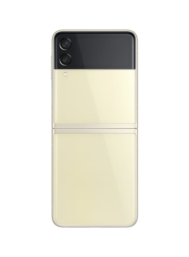 سامسونج هاتف جالاكسي Z فليب 3 بشريحة واحدة وذاكرة رام 8 جيجابايت وذاكرة داخلية 128 جيجابايت ويدعم تقنية 5G بلون كريمي - إصدار الشرق الأوسط - Image 2