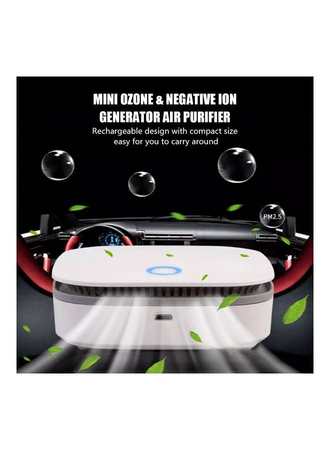 جهاز تنقية هواء صغير قابل للشحن أبيض - Image 3