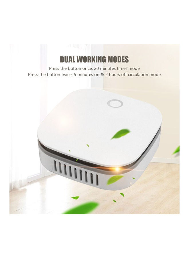 جهاز تنقية هواء صغير قابل للشحن أبيض - Image 4