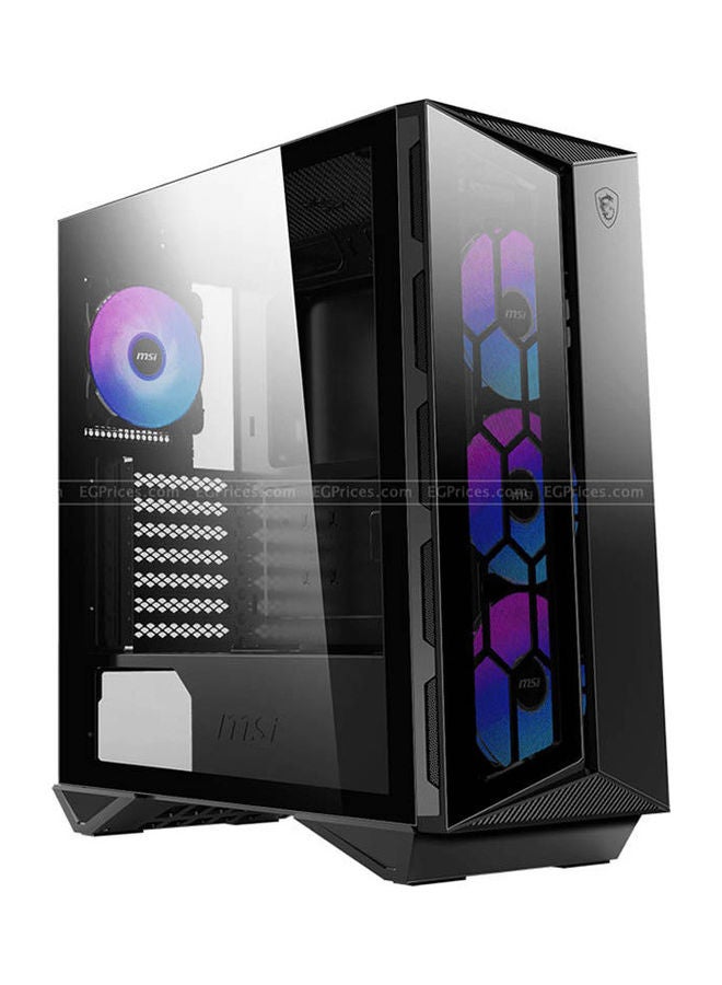 MSI - MPG GUNGNIR 110R Mid Tower Gaming Computer Case - Front Glass Panel, Tempered Glass Window with USB Type-C Port, Magnetic Dust Filter - Black Black - Image 1