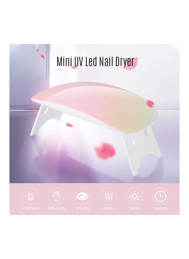 Mini USB UV LED Nail Dryer Pink/White - Image 3