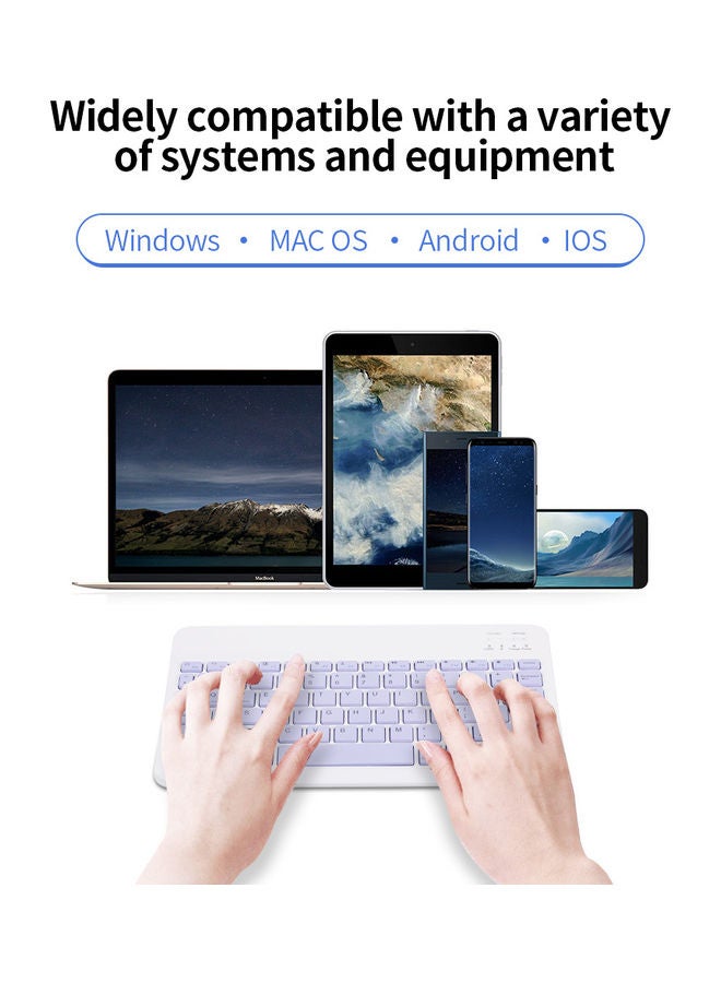 Wireless BT Keyboard Purple - Image 3