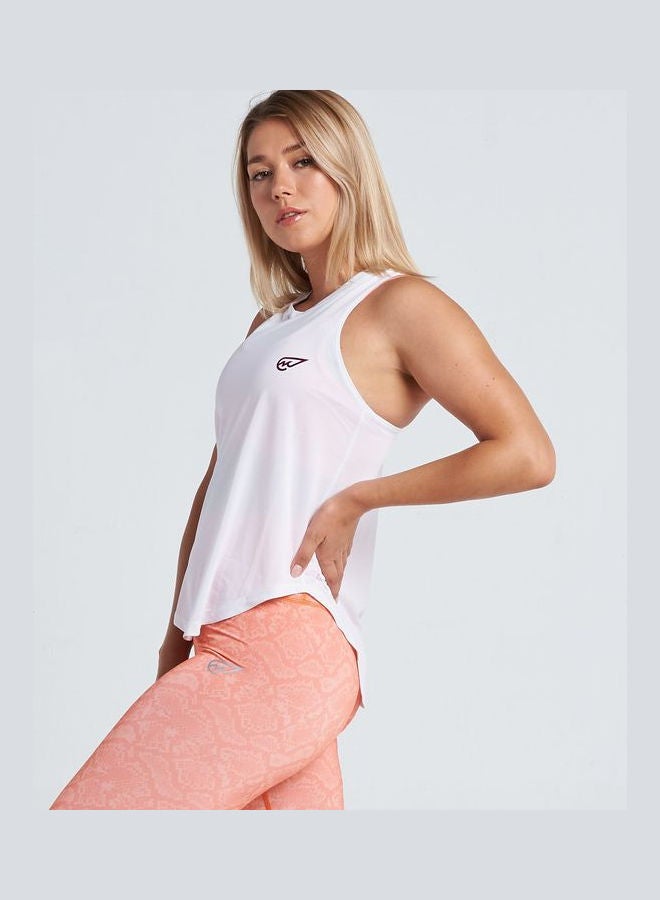 Magma - Sport Plain Basic Round Neck Sleeveless Tank Top White - Image 1