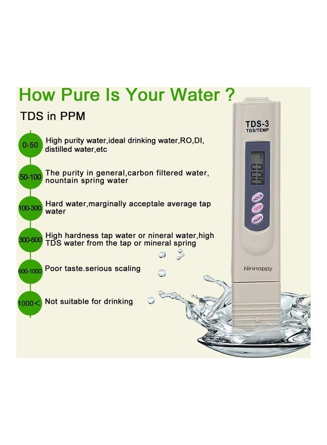 Generic TDS Water Quality Tester White  - Image 2