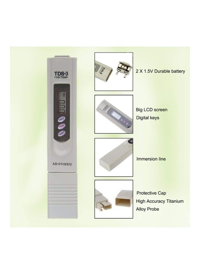Generic TDS Water Quality Tester White  - Image 3