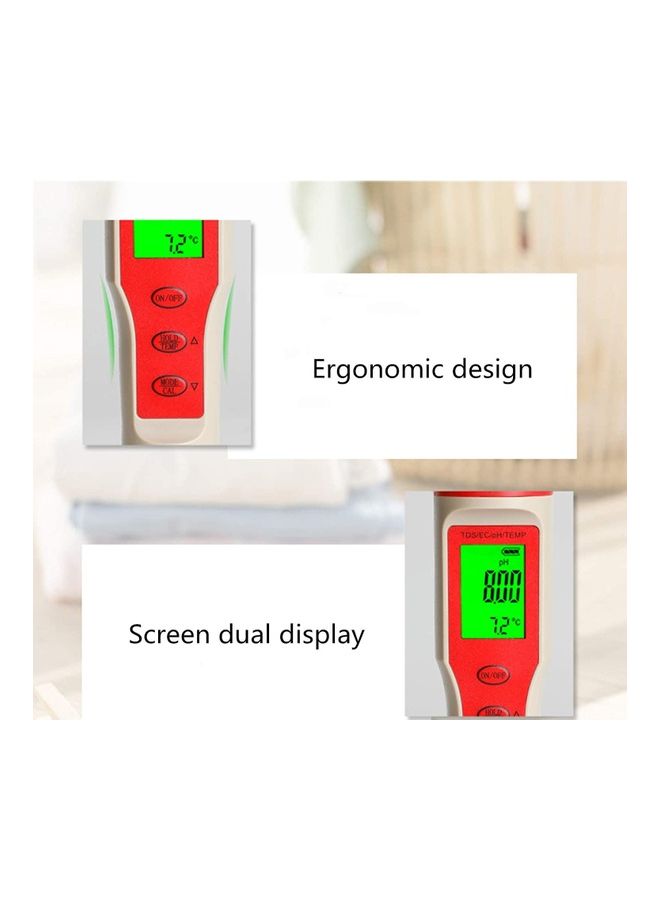 Generic 4-in-1 Multi Function Water Detector Test Pen For Swimming Pool Red  - Image 3