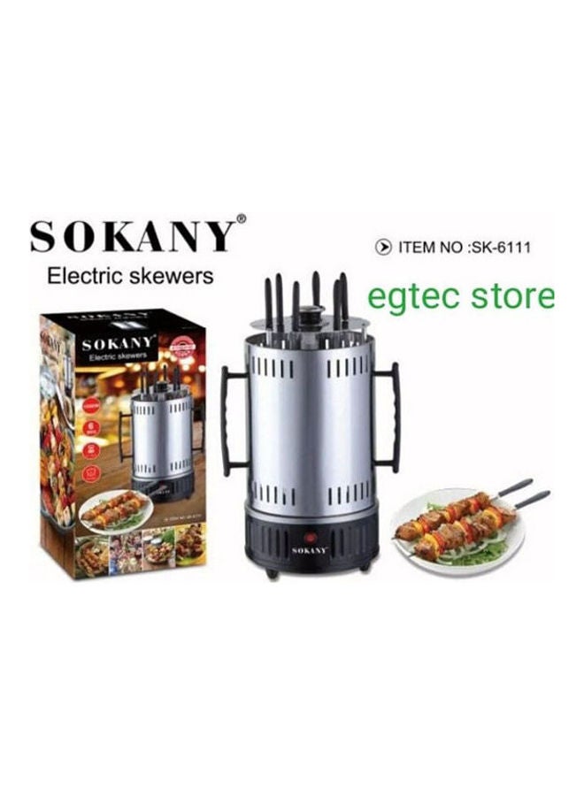 Electric Meat Grill 1000 Watt 1000 W sk-6111 Silver/Black - v1628685633/N49998205A_1