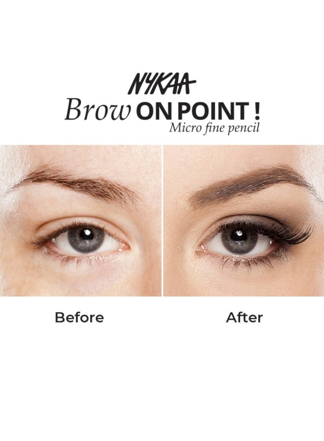 Nykaa - Brow On Point! Micro Fine Eyebrow Pencil Brown Brown - Image 1
