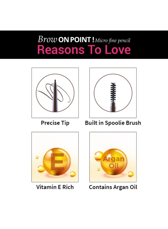 Nykaa - Brow On Point! Micro Fine Eyebrow Pencil Brown Brown - Image 1