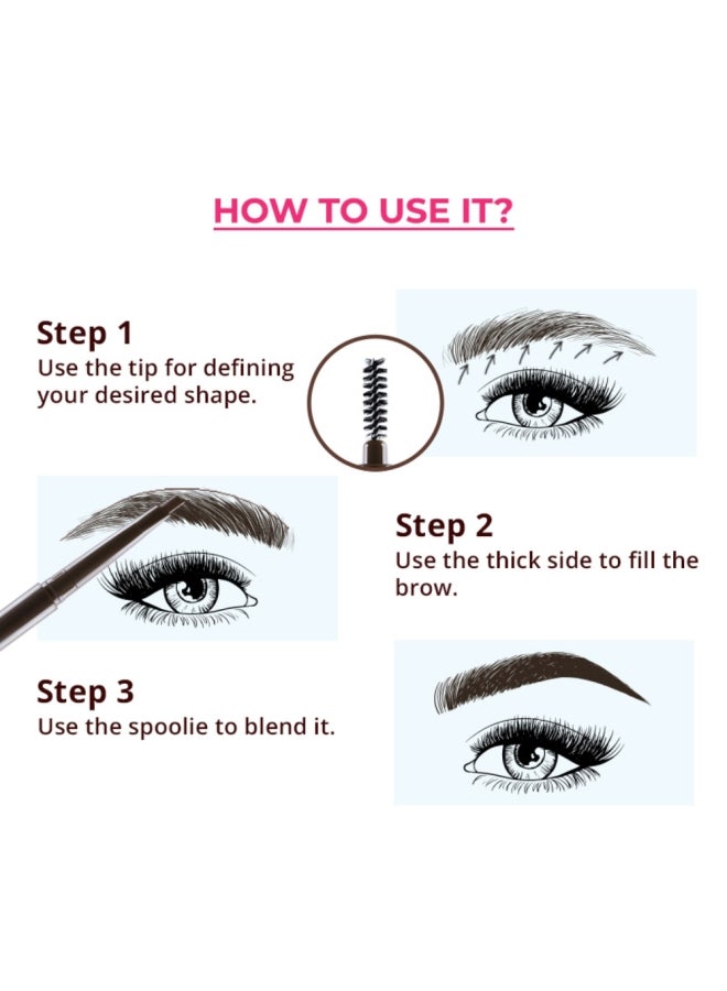 Nykaa - Brow On Point! Micro Fine Eyebrow Pencil Brown Brown - Image 1