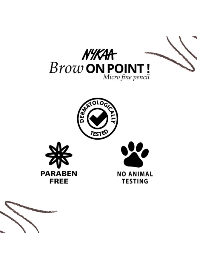 Nykaa - Brow On Point! Micro Fine Eyebrow Pencil Brown Brown - Image 1