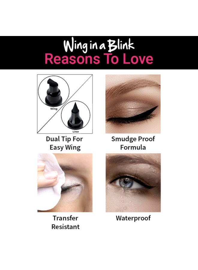 Nykaa - Wing In A Blink Eyeliner Pen Dark Knight 01 - Image 1