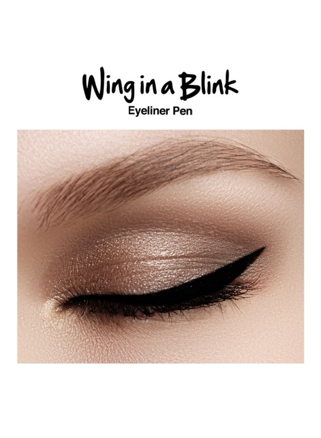 Nykaa - Wing In A Blink Eyeliner Pen Dark Knight 01 - Image 1