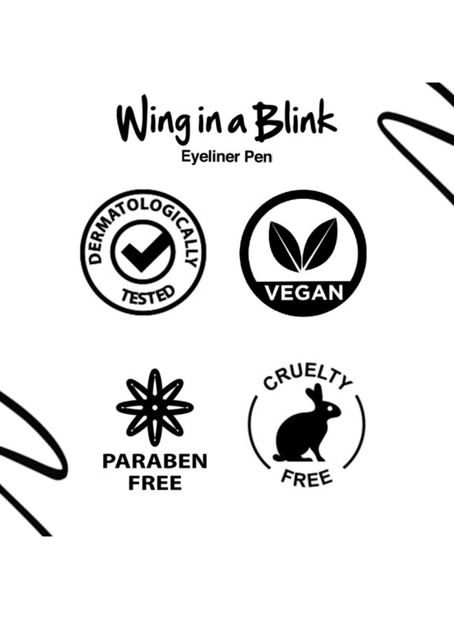 Nykaa - Wing In A Blink Eyeliner Pen Dark Knight 01 - Image 1