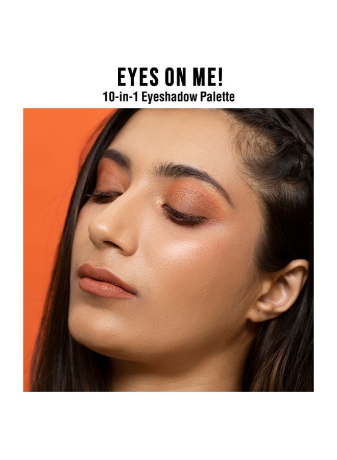 Nykaa - Eyes On Me - Beachside Peach - 10 in 1 Pan Palette, Eyeshadow Palette, 10 Richly Pigmented Colors For Everyday MakEUp, Long Lasting And Easy To Blend Formula, Petalette, 1 Count Pack Of 1 Pack Of 1 - Image 1