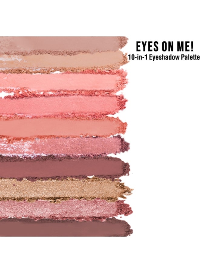 Nykaa - Eyes On Me - Beachside Peach - 10 in 1 Pan Palette, Eyeshadow Palette, 10 Richly Pigmented Colors For Everyday MakEUp, Long Lasting And Easy To Blend Formula, Petalette, 1 Count Pack Of 1 Pack Of 1 - Image 1