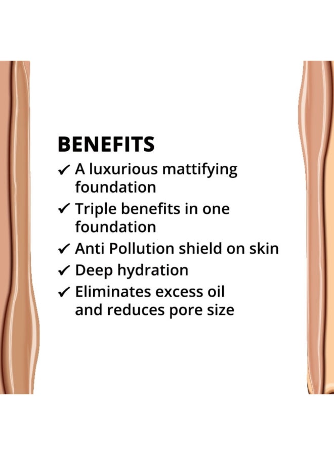 Nykaa - SkinShield AntiPollution Matte Foundation Desert Honey 9 - Image 1