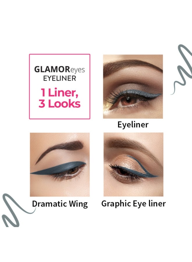 Nykaa Glamoreyes Liquid Eyeliner 01 Stormy Sky - Image 4
