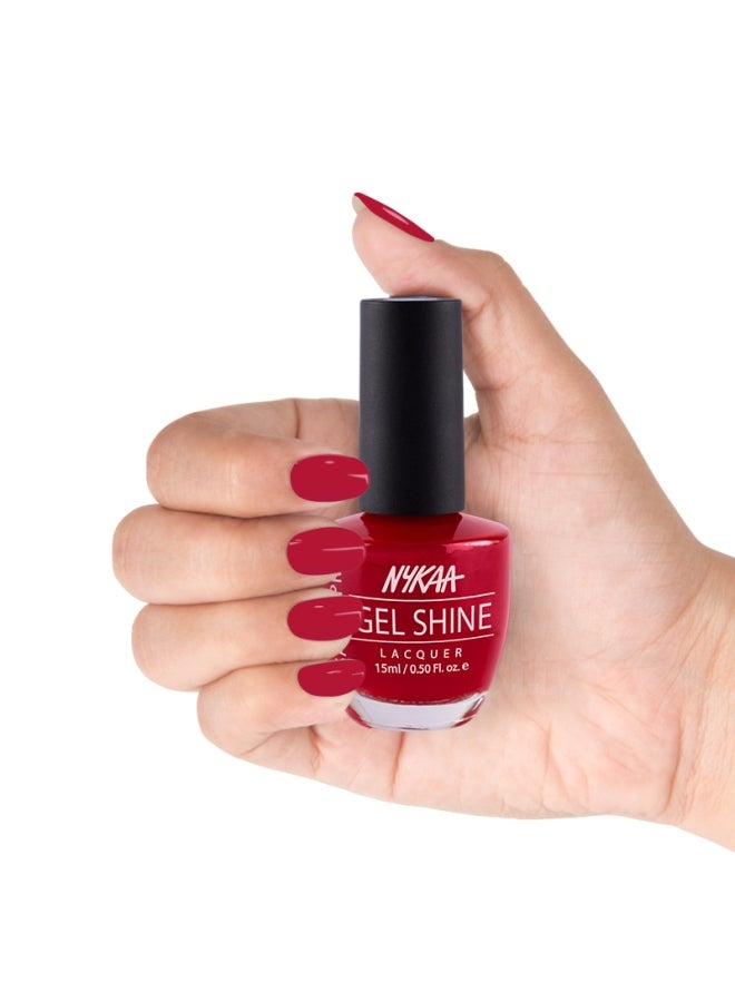 Nykaa Salon Shine Gel Nail Lacquer Sangria in Spain - Shade No.-203 - Image 3