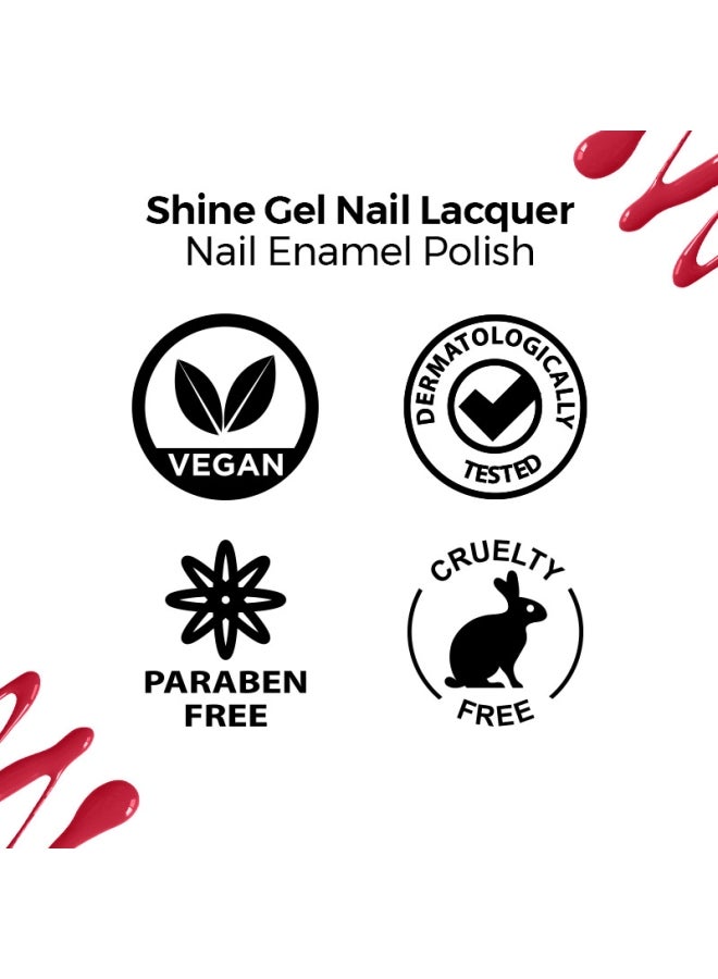 Nykaa Salon Shine Gel Nail Lacquer Sangria in Spain - Shade No.-203 - Image 5